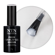 NTN Premium Fiber Overlay Gel Milky Glitter fiiberkiududega tugevdav ehitusgeel 7g