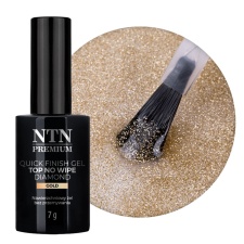 NTN Premium Top Quick Finish Diamond Gel pealisgeel 7g (kuldne)