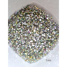 Crystal AB Silver klaasist kristallid SS6- suurus 2mm 1440tk