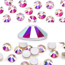 Crystal AB Silver klaasist kristallid SS3- suurus 1.2mm 1440tk