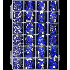 Eeltellimisega suur karp 24-auguga klaasist kristalle "Sapphire" koos vahapliiatsiga (tarneaeg 7-10 tööpäeva)