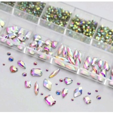 Crystal AB klaaskristallide mix karbis (umbes 1500 tk)