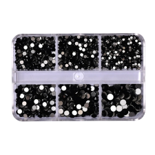 Crystal Black klaasist kristallide komplekt karbis 1.2mm- 2.8mm (karbis u 1250tk)