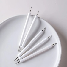 Kahepoolsete täpitajate komplekt 5 tükki (valge)