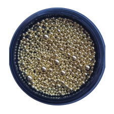 Metallist kuldsed pärlid karbis (erinevad suurused)